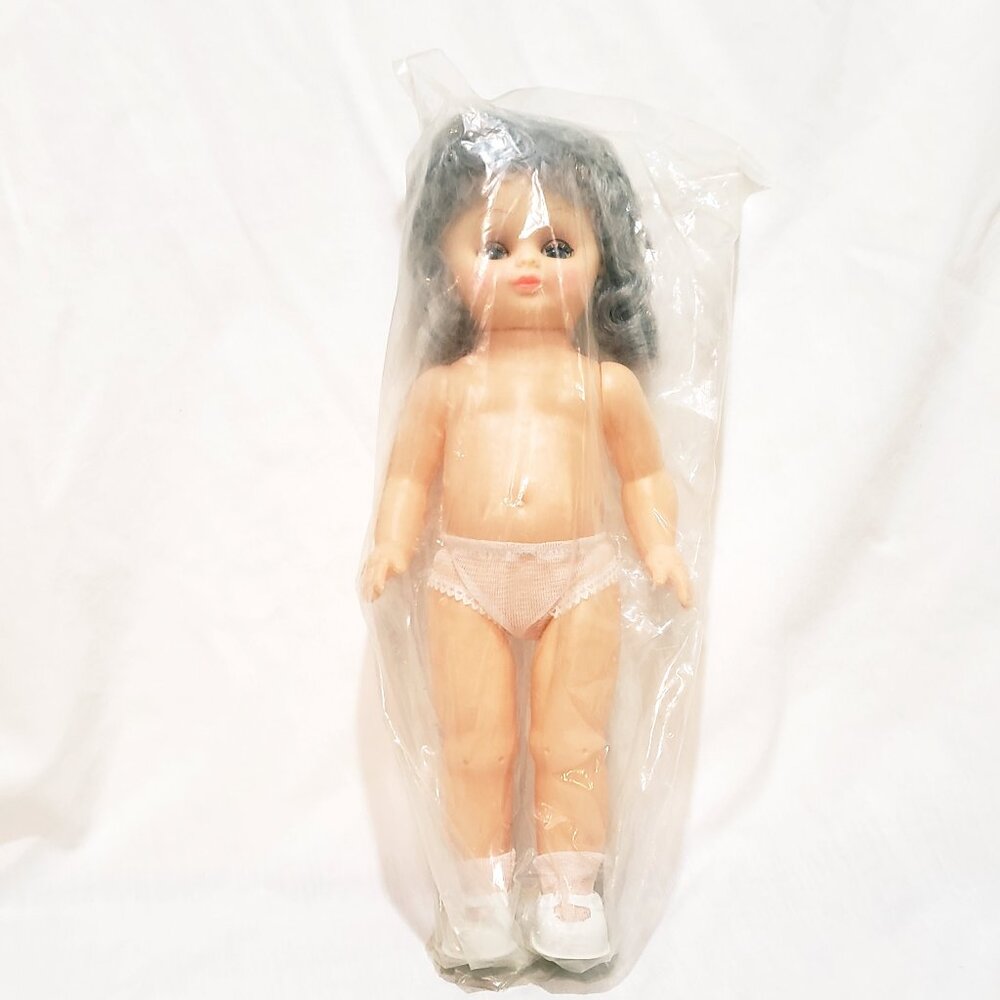 Girl Doll Body Gray Hair 13" Caucasian Blue Eyes Open Close Sleepy NOS